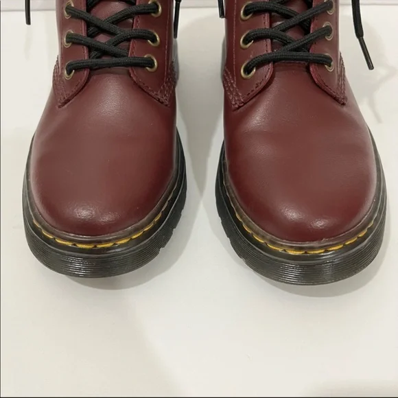 Dr. Martens Zavala Combat Boots Cherry Red 6 - Picture 4 of 12